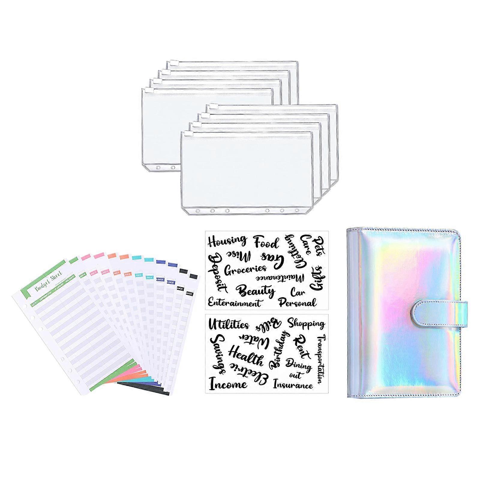 A6 Notebook Binder Lynlås Konvolutter til Budget Planner Organizer
