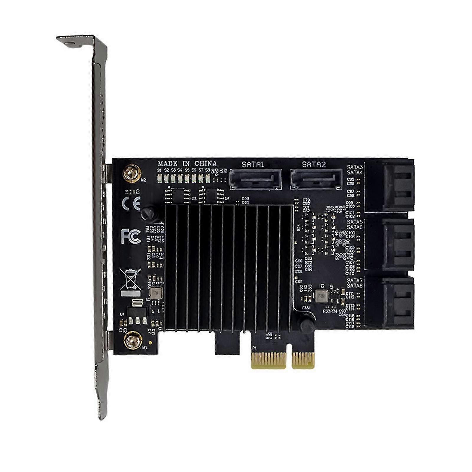 Pcie Pci For Express To Sata3.0 8-port Sata-iii Expansion Controller Card Adapte