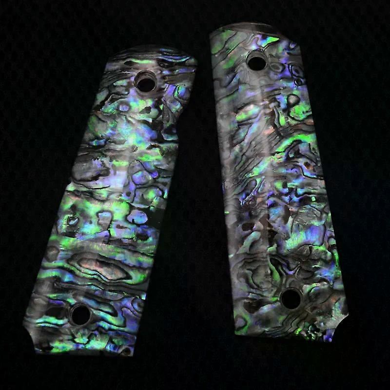 Shibingsheng  2Pieces 1911 Grips natural shell acrylic Handle Grips Patch Custom Grips CNC Handle Grips