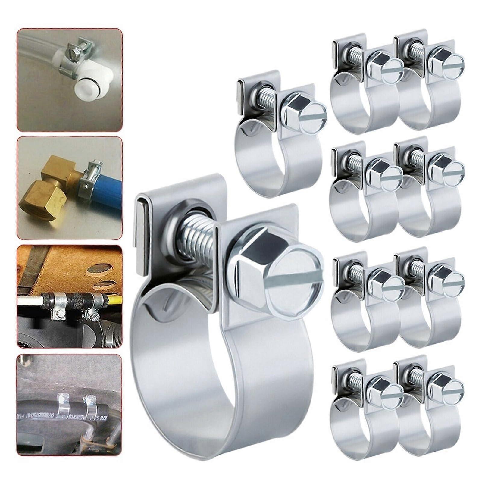 Hose Clamp Fuel Line Clamp 10Pcs 10mm-12mm Radiator Clips for Jubilee Tools Compatible with Fuel Lines and Hoses