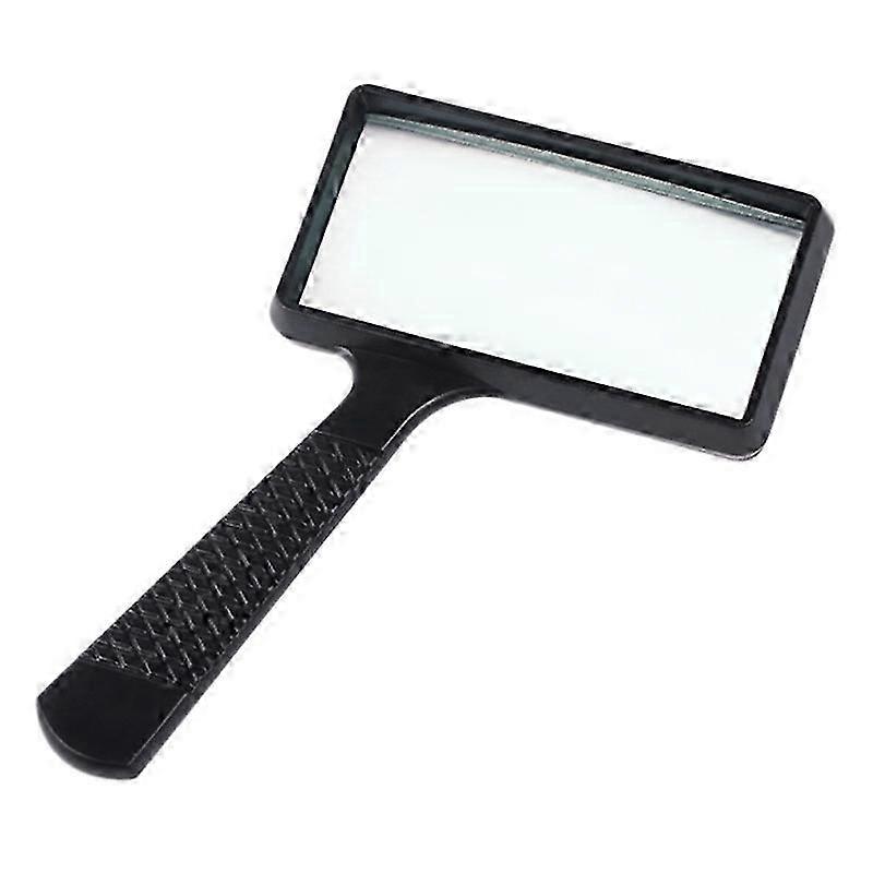 Portable 3X Magnifying Glass 10x5cm Rectangle Magnifying Glass Scratch Resistant Glass Lens for Read