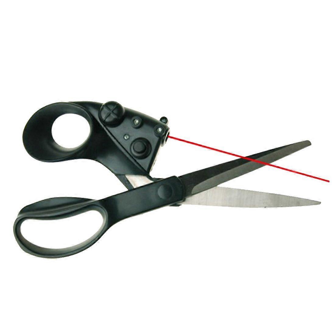 Professional Laser Guided Scissors for Fabric, Crafts, and Gifts Wrapping - Battery Operated Precision Cutting Tool