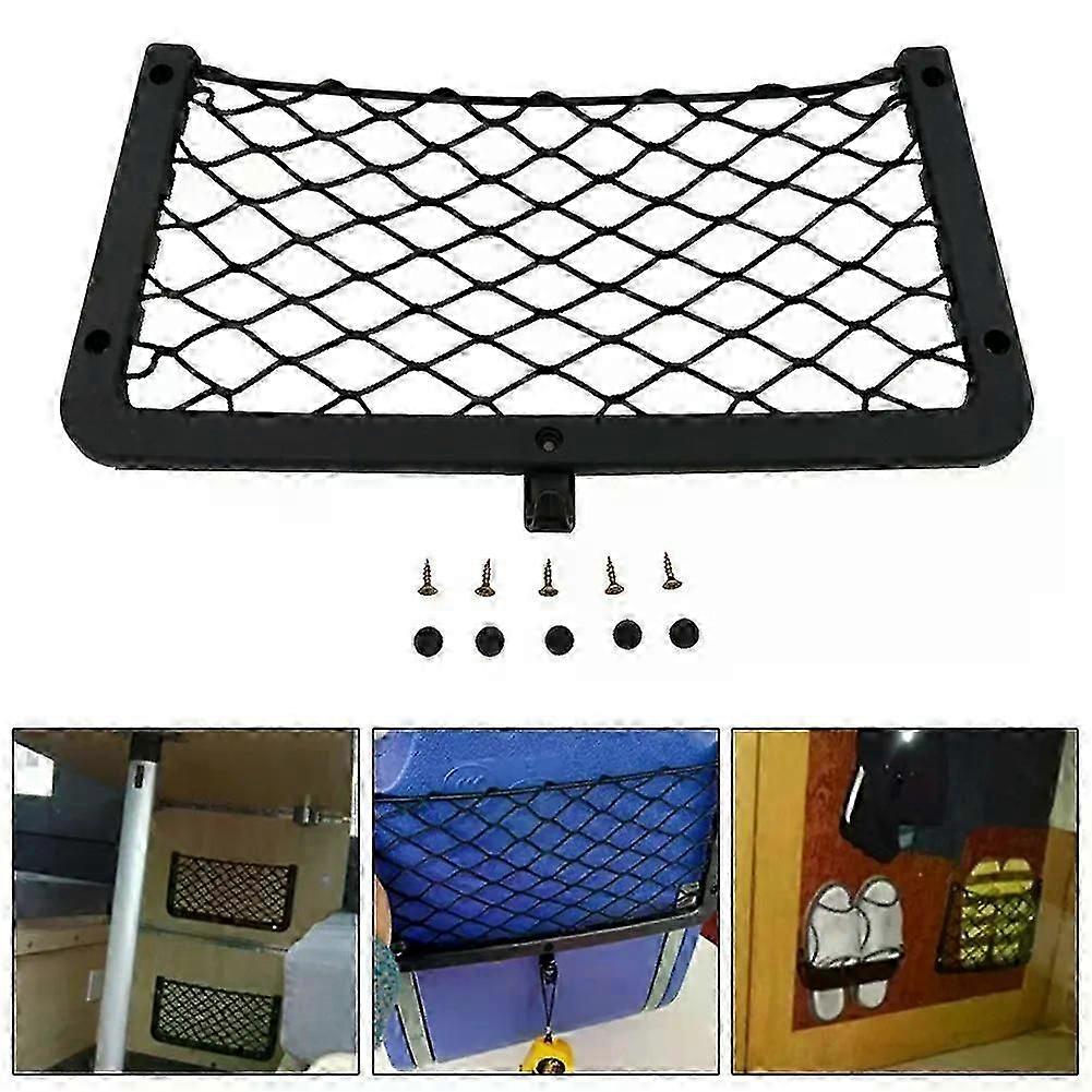 36x18cm Large Storage Net Pocket Camper Van Caravan Organiser Holder Elastic Mesh Bags For Car Buses Seat Stowing Tidying Use