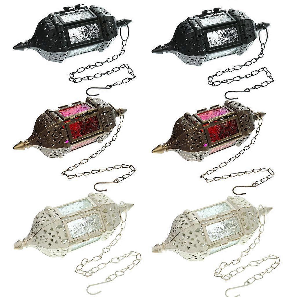 Set Chain Hanging Candlestick Candle Holder Lantern Lamp