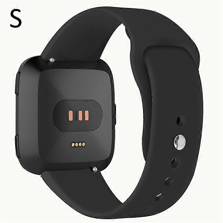 Silicone Watch Band Compatible For Fitbit Versa / Versa Lite, Snap Button Replacement Soft Watch Strap