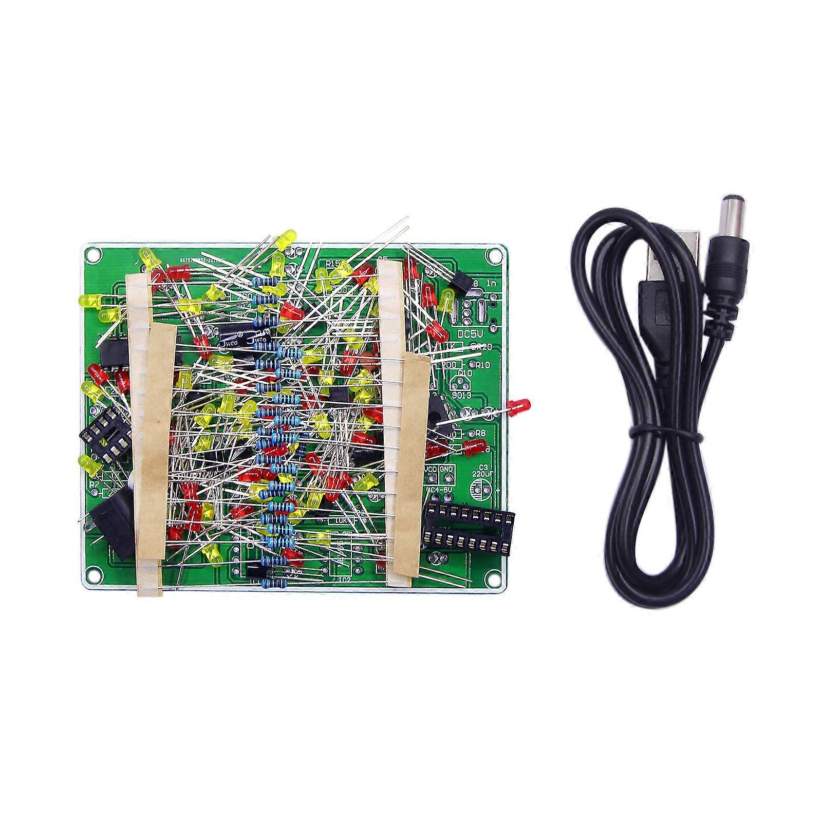 DIY Explosion Light Kit Flashing Lights DIY Kit NE555 + CD4017 Electronic Practice Learning Kits Suite Parts Module
