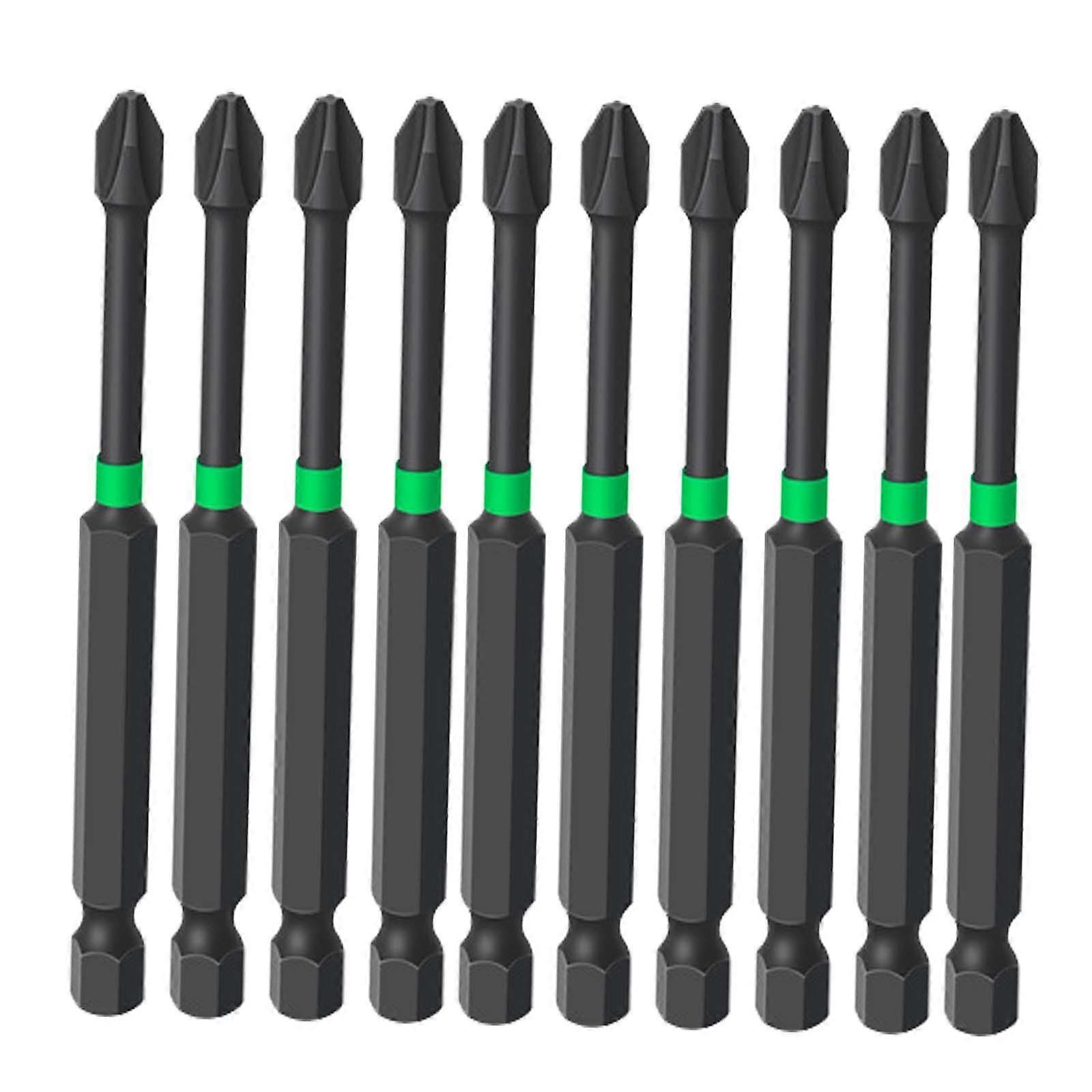 10x Magnetic Screwdriver Bit Set Anti Slip Cross Driver Bits for Home Repair