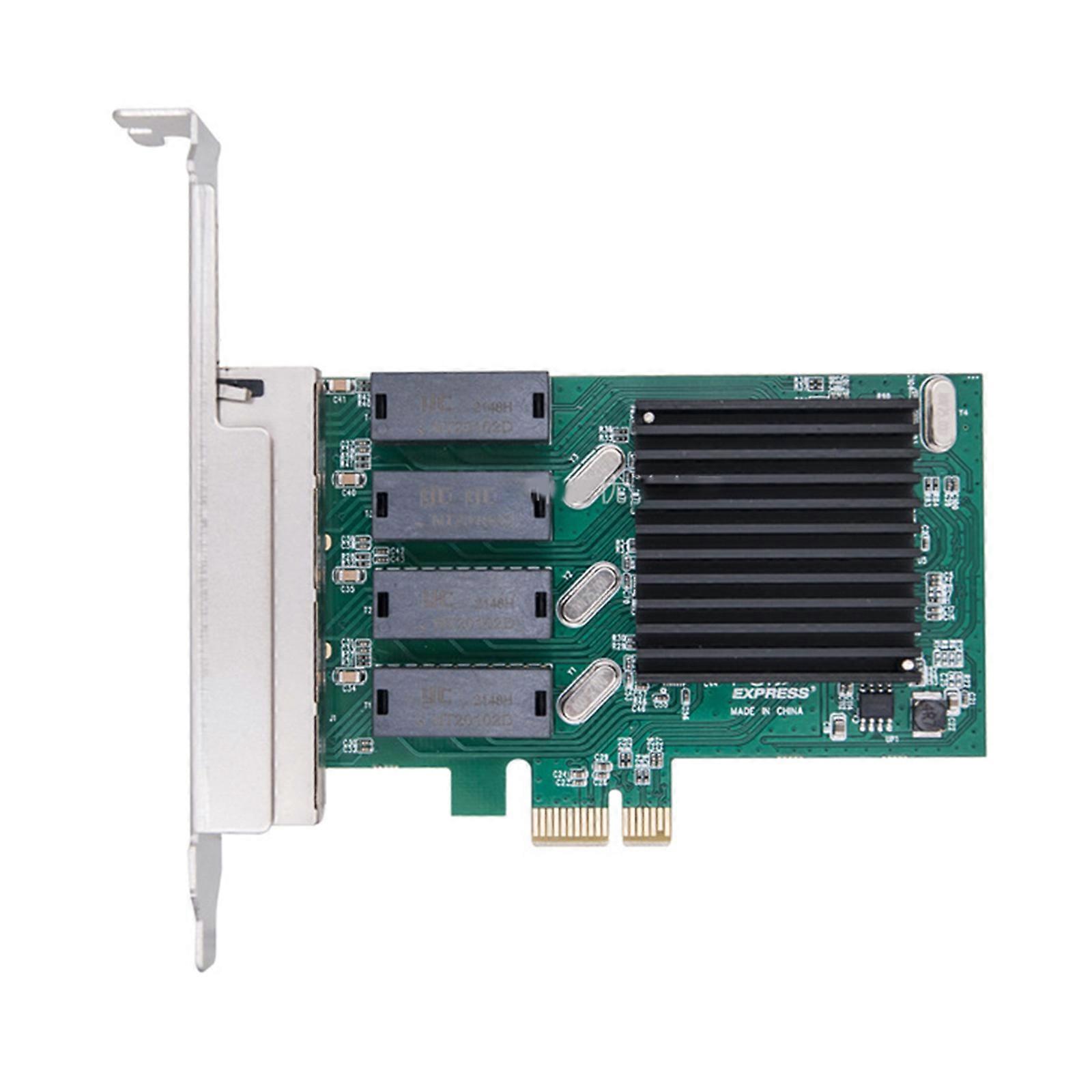 PCIE-zu-4-Port-Gigabit-Netzwerkkarte unterstützt Wake-up und Remote-Wake-up Zwei 1-Kanal-PciExpress-Busse mit 2,5 Gbit/s