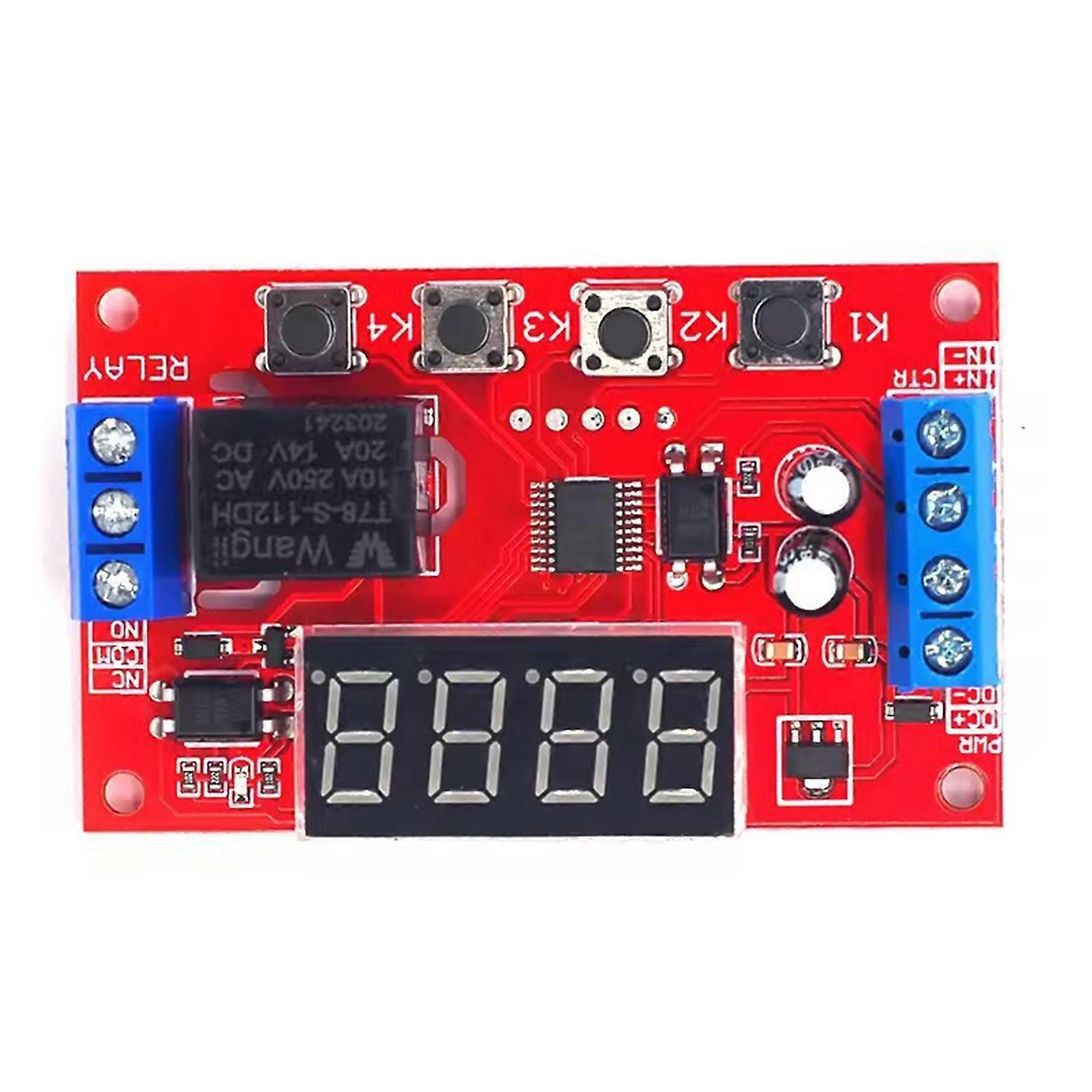 Programmable Timer Delay Relays Module LED Display Adjustable Cycle Delay Controller For Intelligent Home Automation