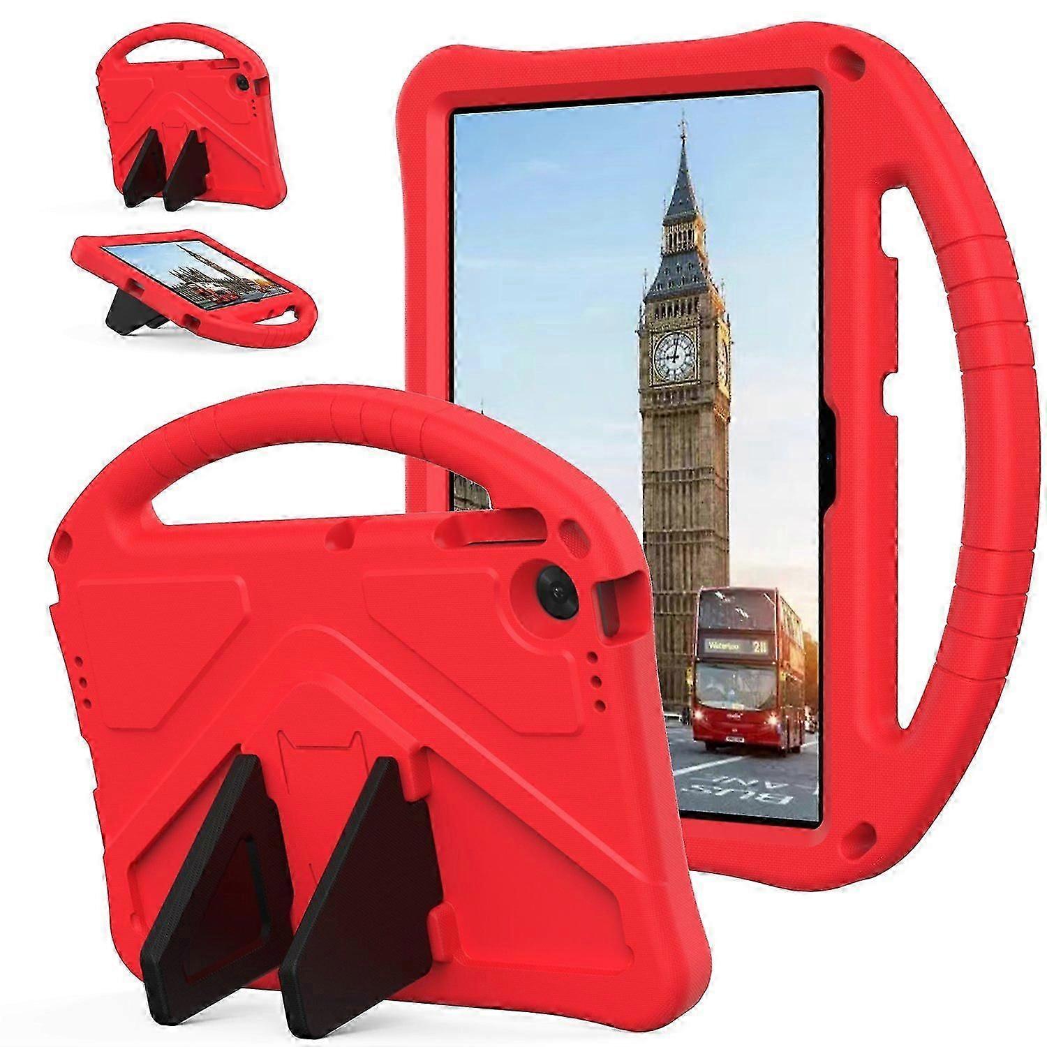 For Lenovo Tab Tb311fu Case Eva Tablet Cover With Handle Kickstand Children Friendly - Red