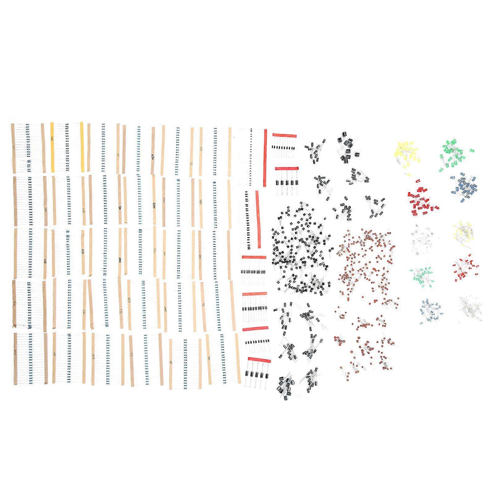 High quality Electronic Components Kit - LED diode, 30 value resistor