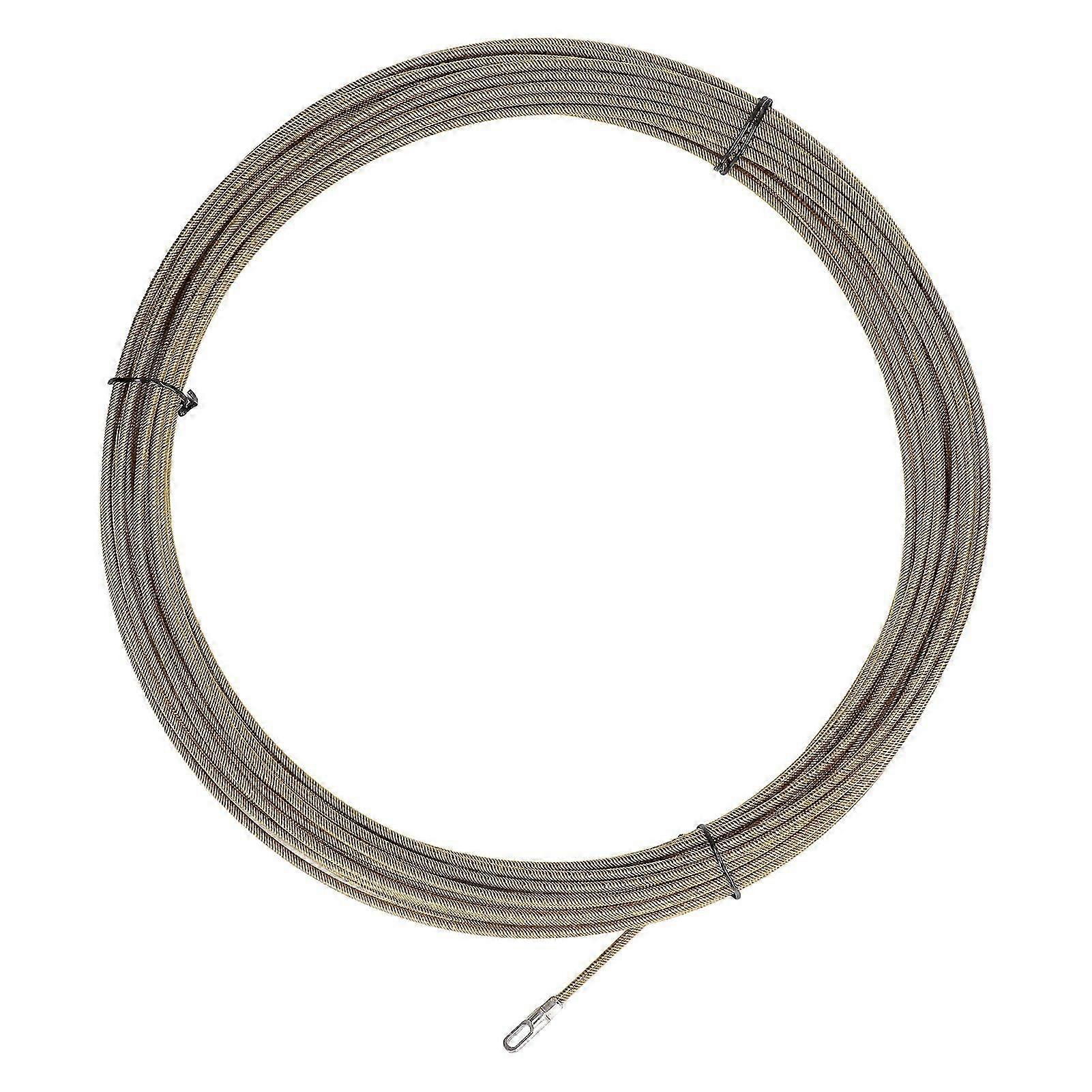 Wire Threader Flexible Soft Good Resilience Cable Threading Tool with Spring Flat Head 20m