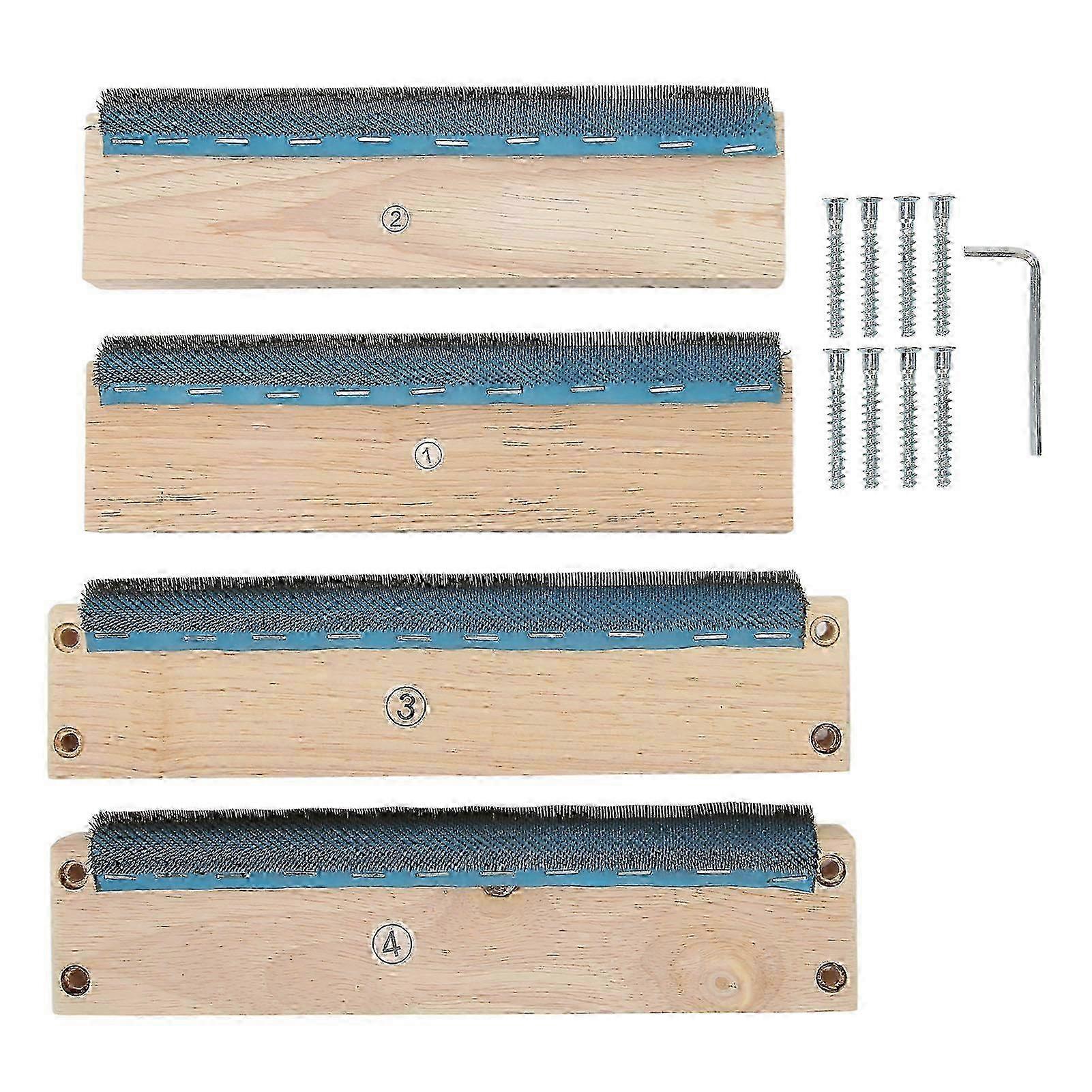 2025 Embroidery Strip Frame 9.8in 4 Sides Sturdy Solidwood Easy Assembly Rug Hooking Frame with Screws Wrech for Tufting DIY