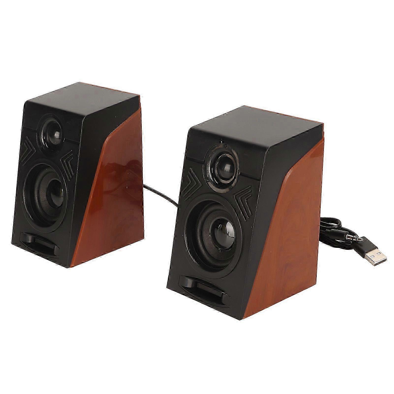 Adjustable Volume HiFi Deep Bass PC Speakers for TVs, Computers, Laptops, and Phones - Easy Plug and Play Design