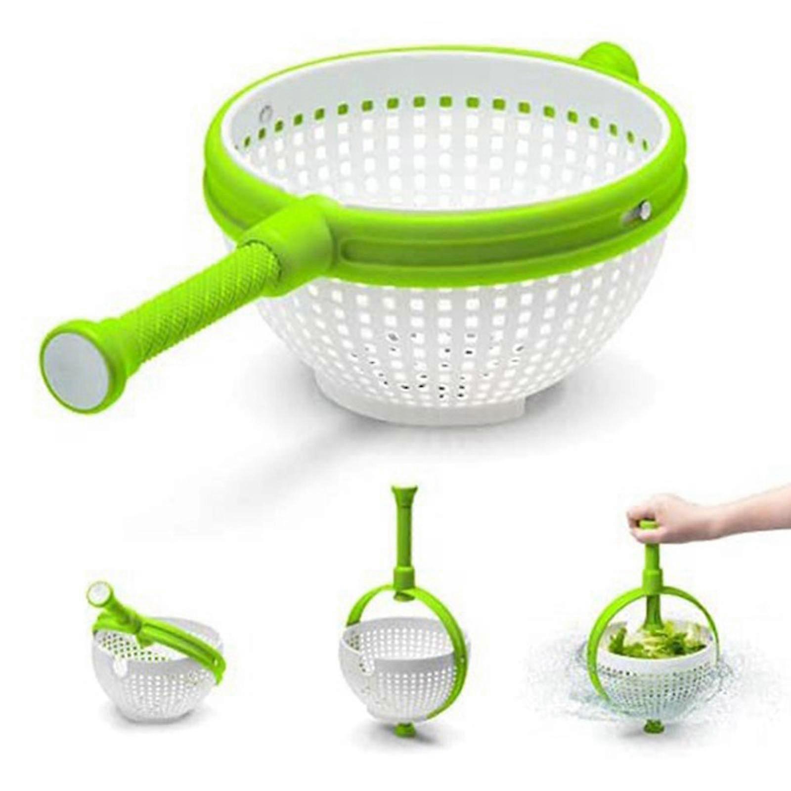 Vegetable Washer and Drainer with Drain Basket, Efficient Strainer for Washing and Drying Lettuce and Other Vegetables