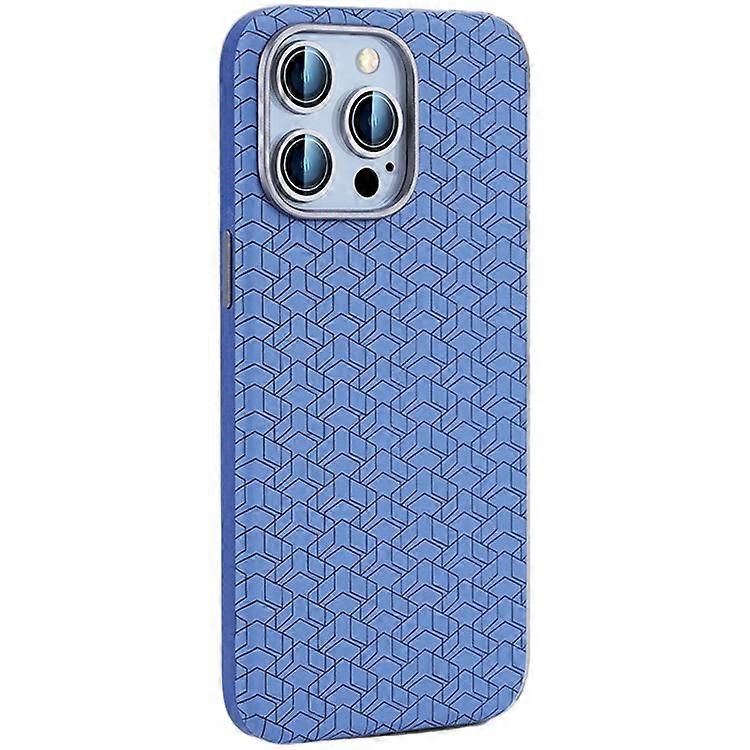 Compatible For iPhone 15 Pro Case Geometric Pattern Leather+TPU Phone Cover