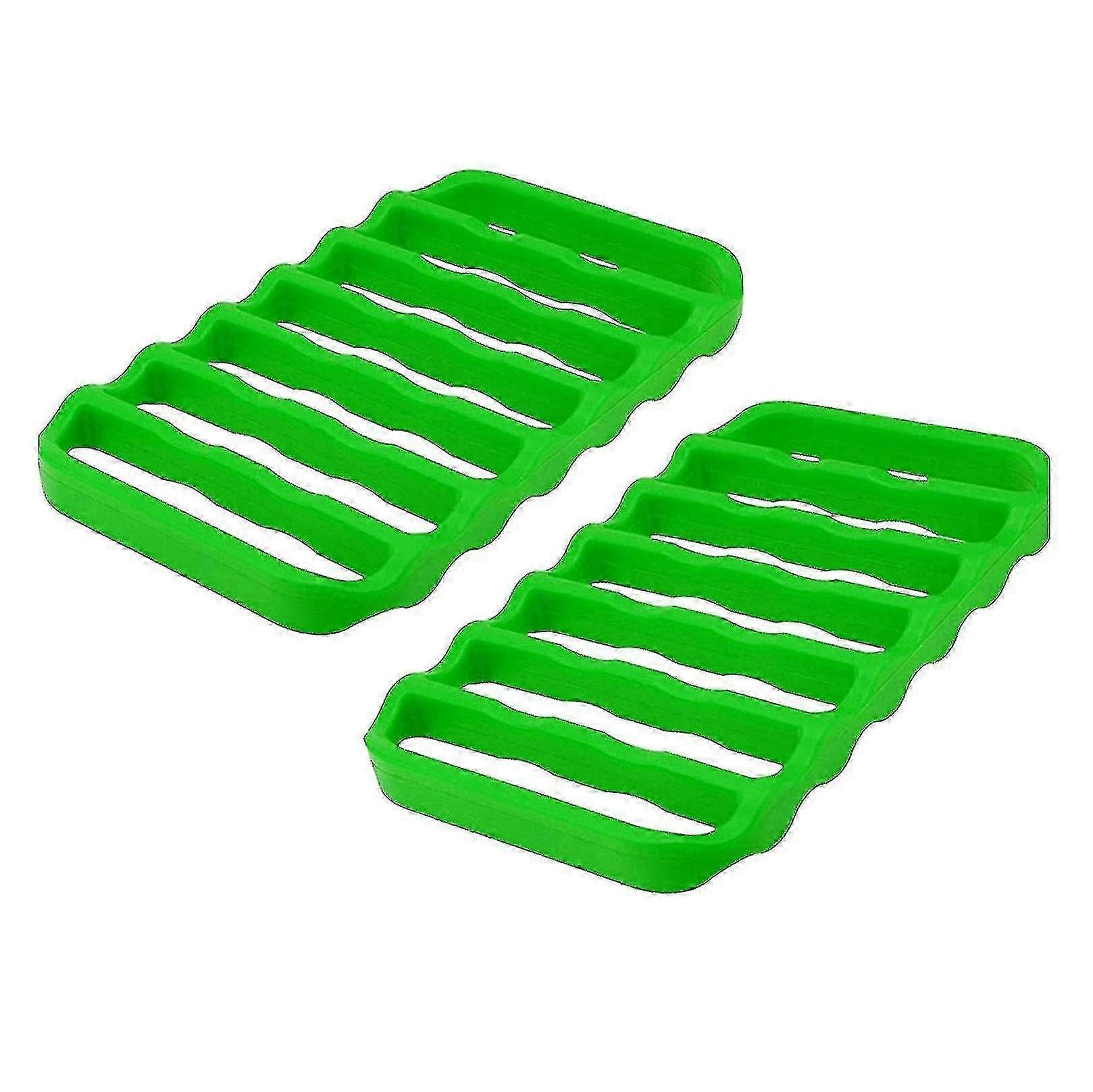 2 Pack Non Stick Silicone Cooling Rack for Meat BBQ Baking Easy Clean Kitchen