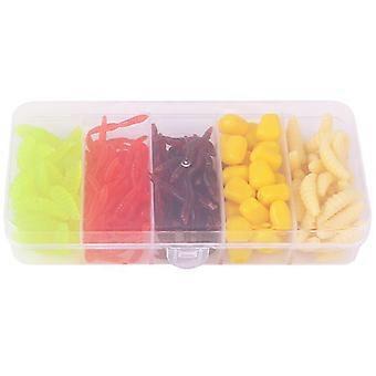 160 Pcs Wacky Worms Iscas de Pesca Conjunto de Pesca Wacky Rigs Soft Silicone Iscas