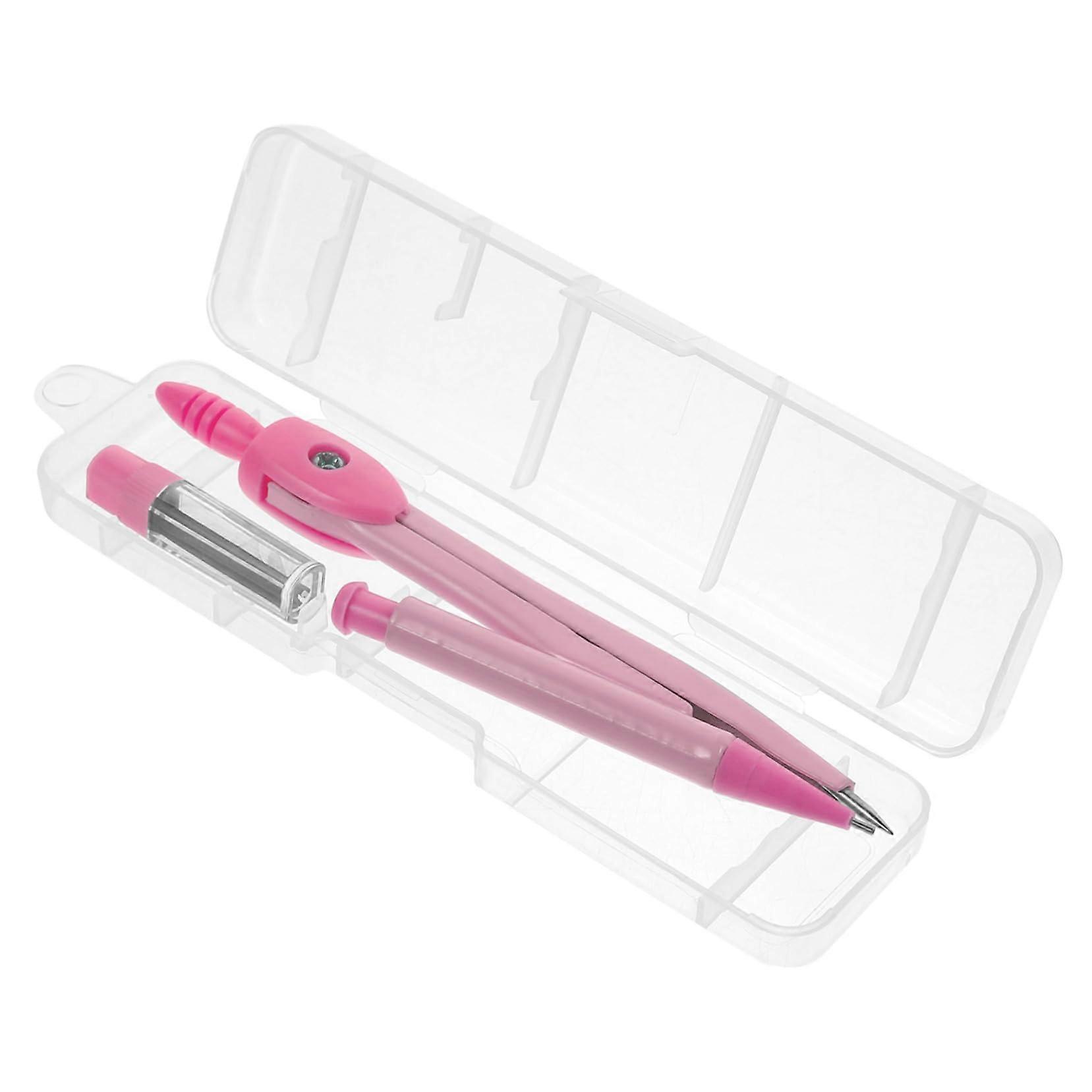 Compass Geometry Set - Metal Pink Circle Drawing Tool for Accurate Geometry Circles and Design Projects