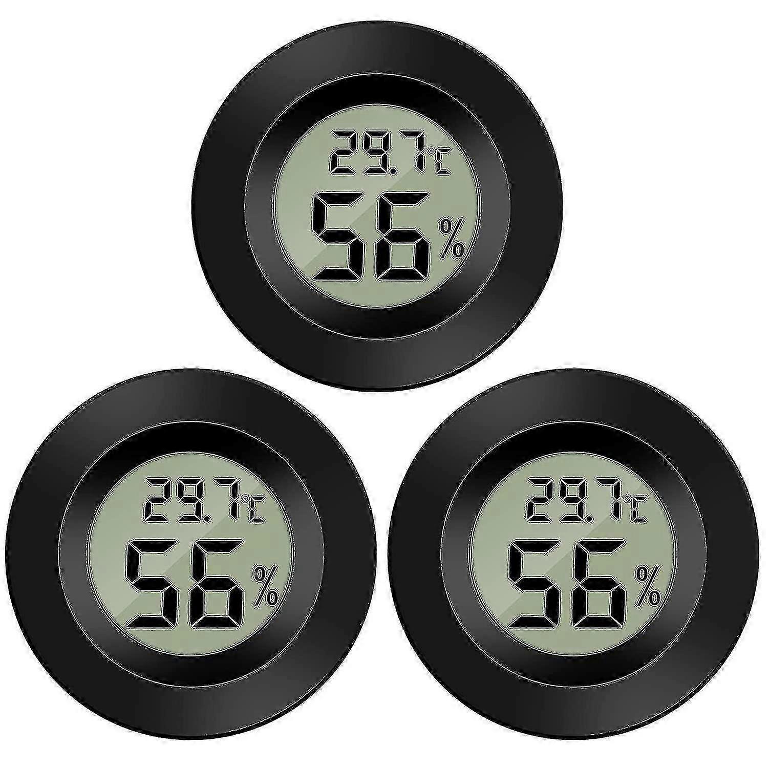 3-Pack Hygrometer and Thermometer Set - High Quality for Accurate Readings and Reliable Performance