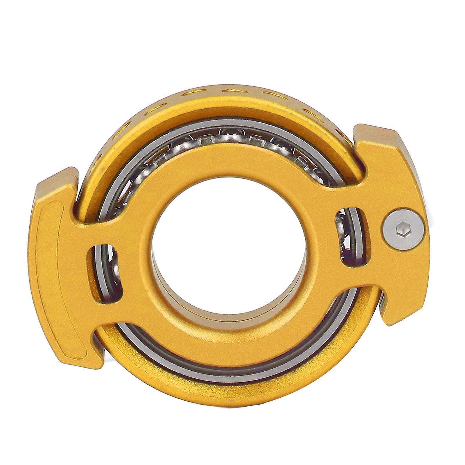 Fingertip Gyroscope Reduce Anxiety Free Rotating Metal Ring Decompression Toy with Wrench Screws Orange