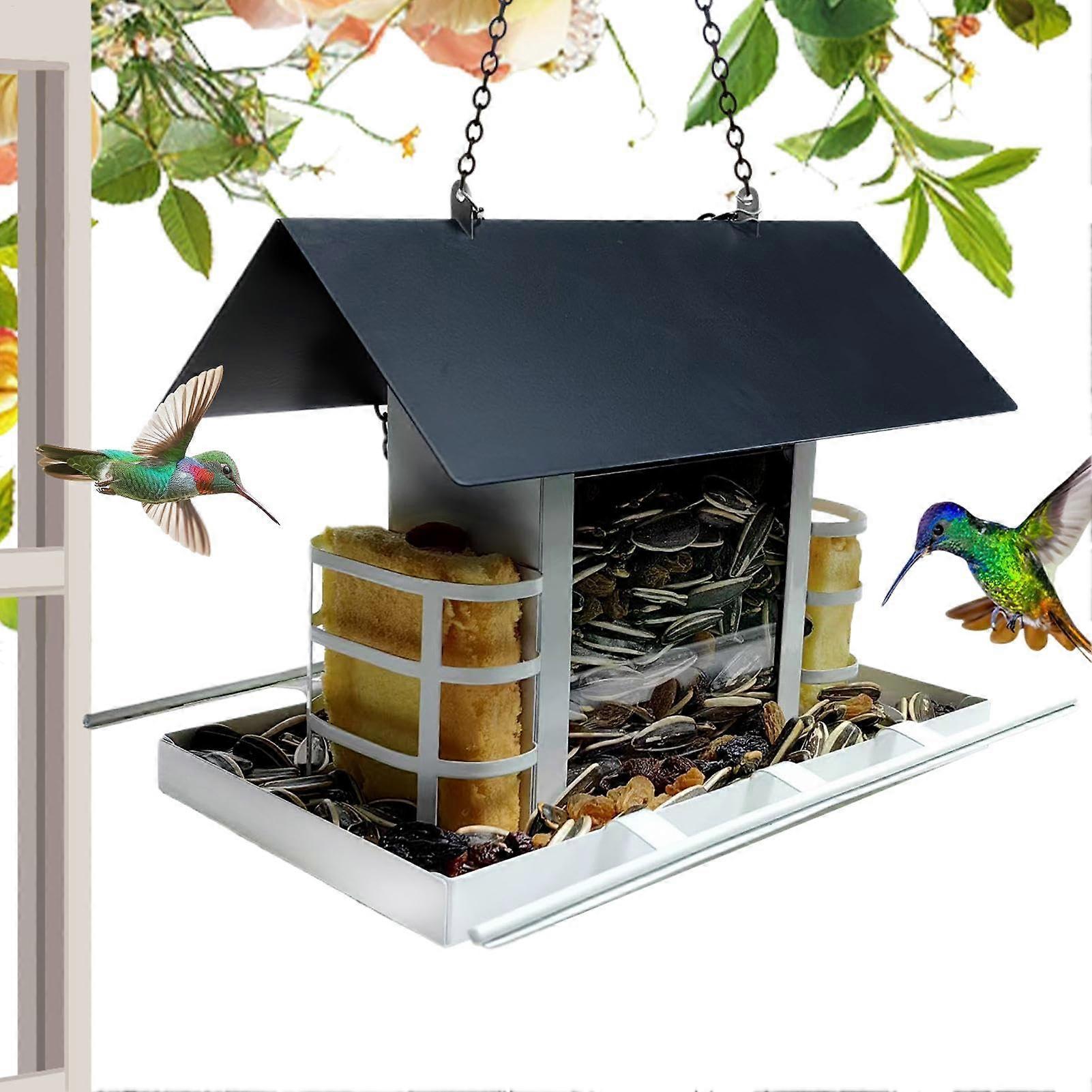 Weatherproof Bird Feeder for Goldfinches, Finches & Sparrows, 7.48 x 4.72 x 5.91 Inches, Durable Feeding Equipment