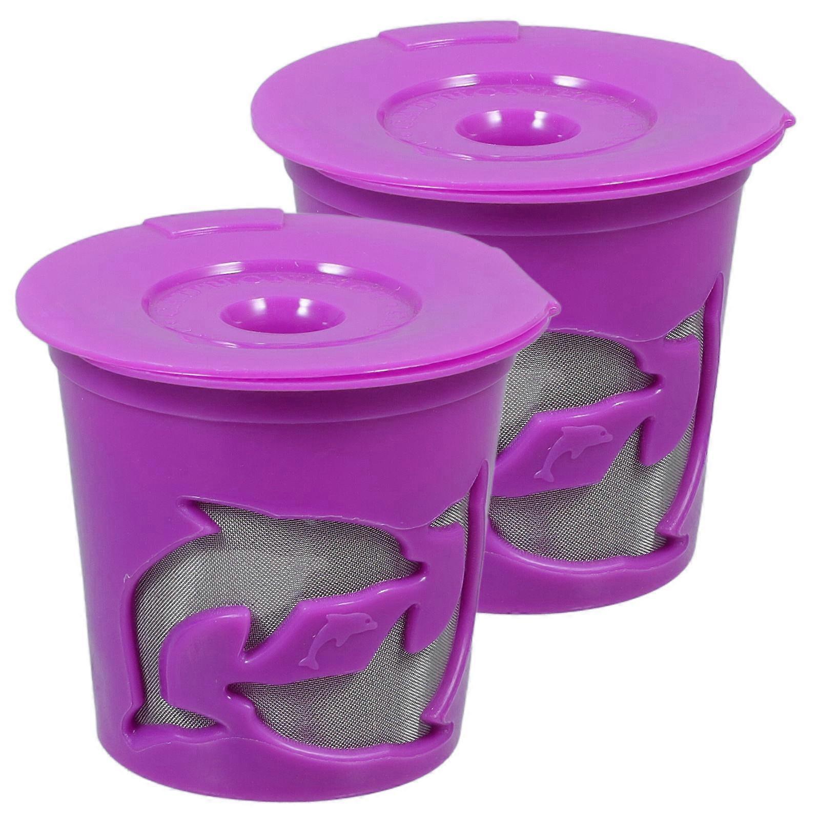 Washable Coffee Filter Multi-Function Coffee Filter Cups For Conference Room Saving 304 Stainless Steel 2Pcs