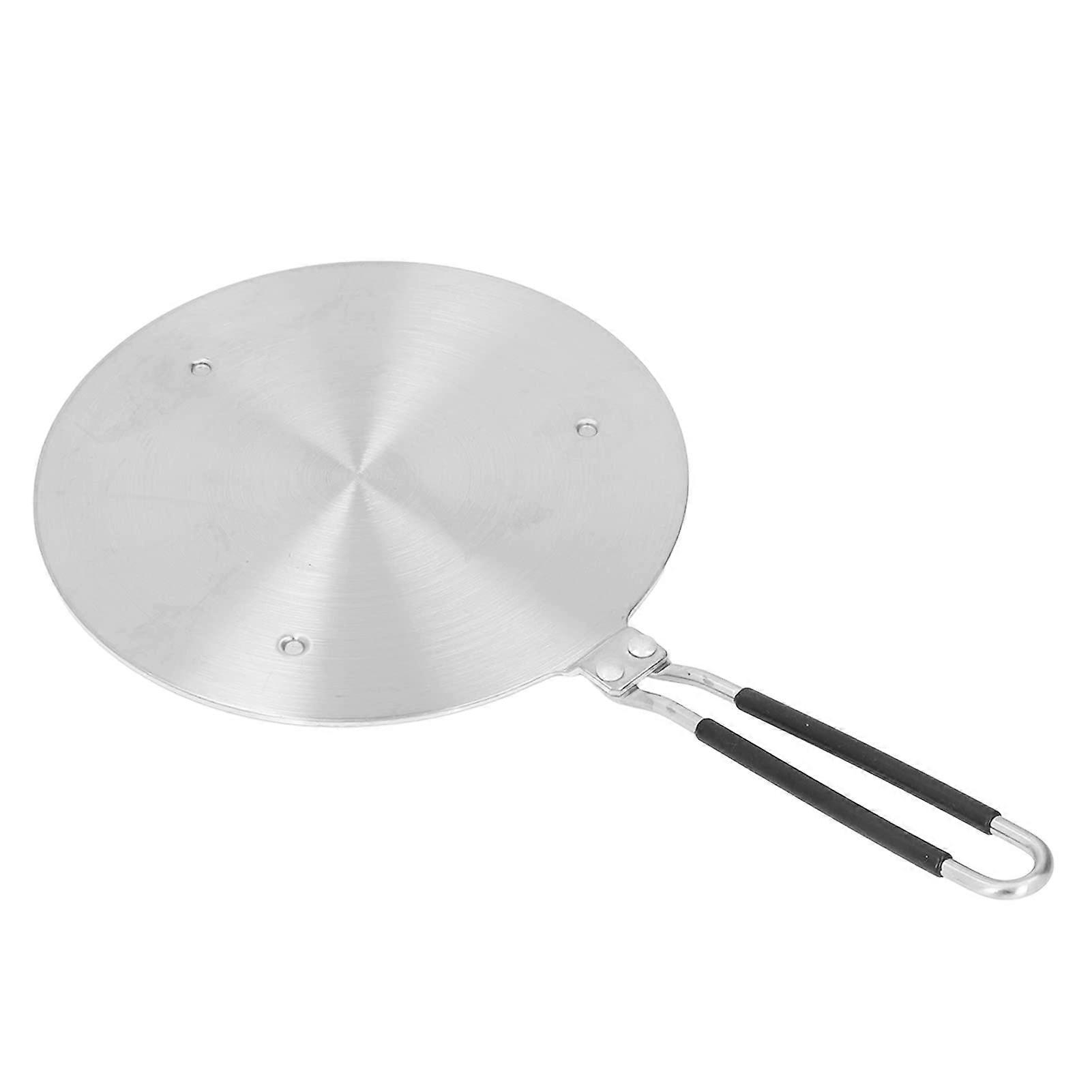 Heat Diffuser Stainless Steel Induction Adapter with Long Handle for 20# Iron Pan, Uniform Heat Distribution, Durable Design