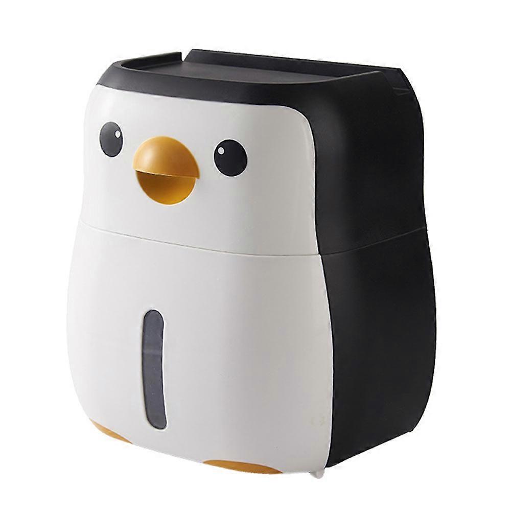 Adorable Tissue Box for Home Use Waterproof Plastic White 1Pc