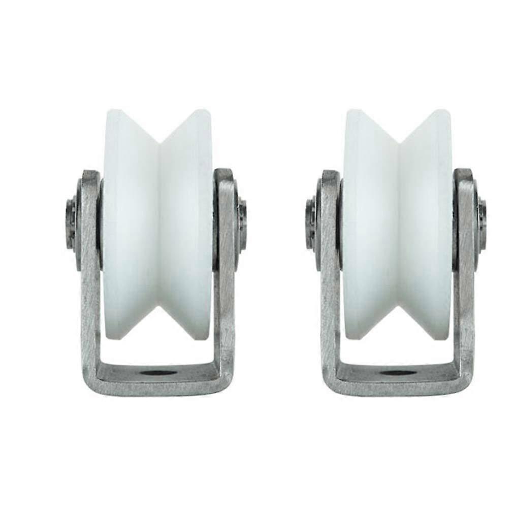 U-Groove Wheel Roller Wheels, 68 mm V Type Swivel Castors with 201 Stainless Steel Bearings for Industrial Machines and Sliding Doors