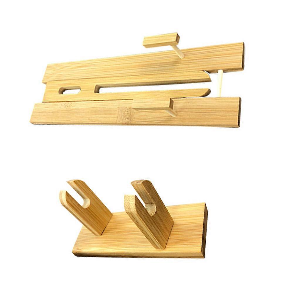 Folding Rack in Khaki Synthetic Material for Stable Display at Home or Store 2 Pcs