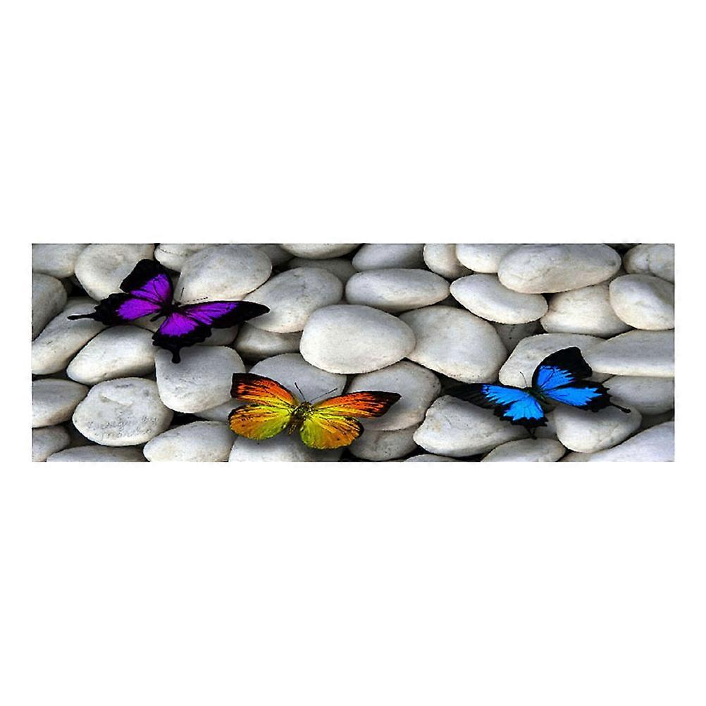 Cobblestone Printing Floor Mat Non Slip Water Absorbing Wear Resistant Pad for Home Multi 50x80cm Design 1Pcs