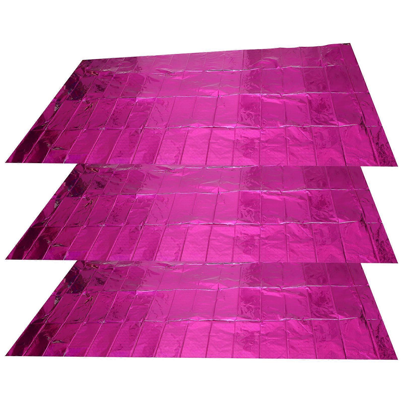 Disposable Tablecloth Rosy Rectangular Oil-Proof Easy to Clean 274x137cm for Birthday Party Indoor Use 3Pack