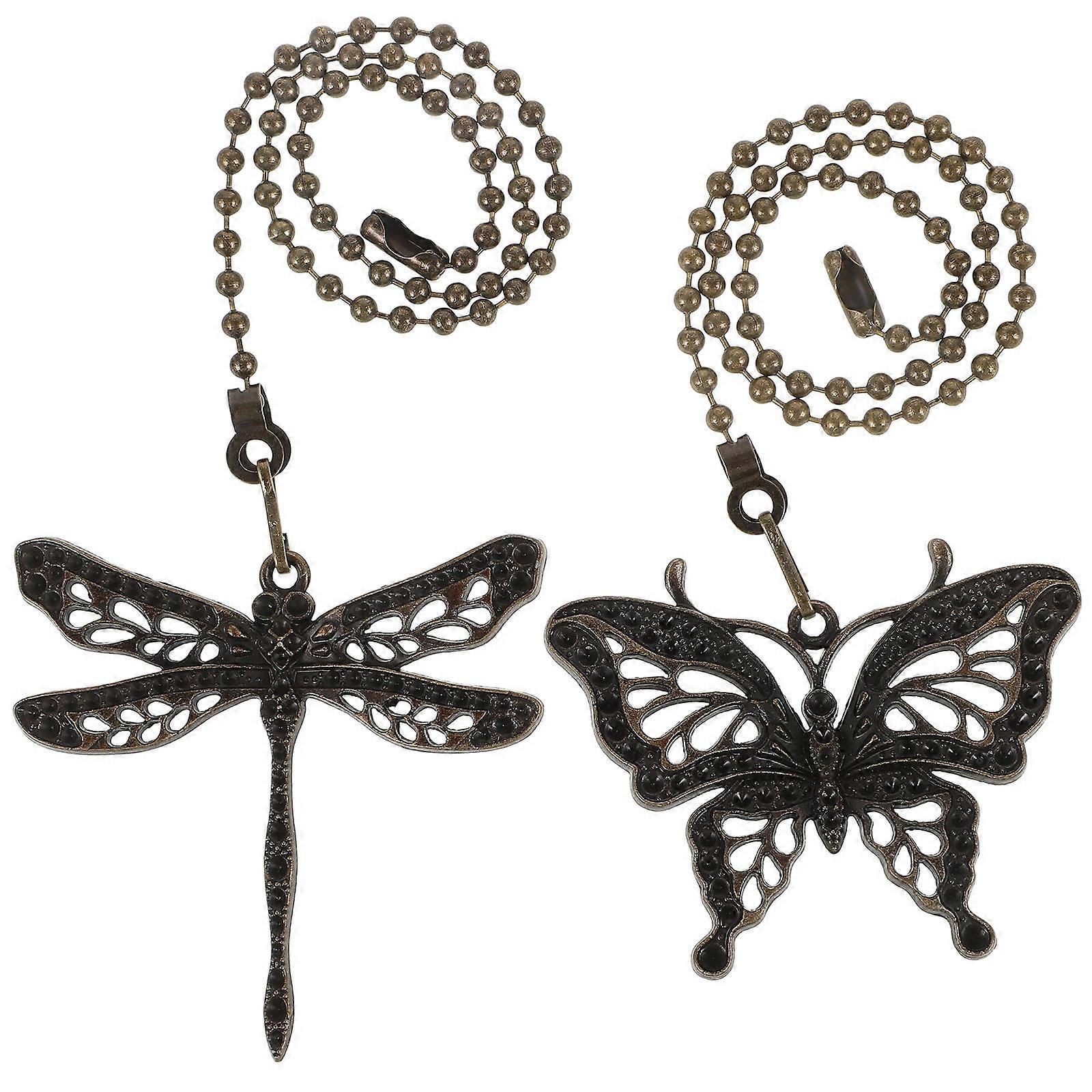 Ceiling Fan Pull Chain Extension Metal Fan Chain Pulls Decorative 2Pcs
