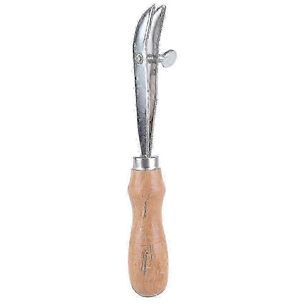 Adjustable Leather Edger Creaser & Skiver Tool with Wood Handle for DIY Leathercraft hwy