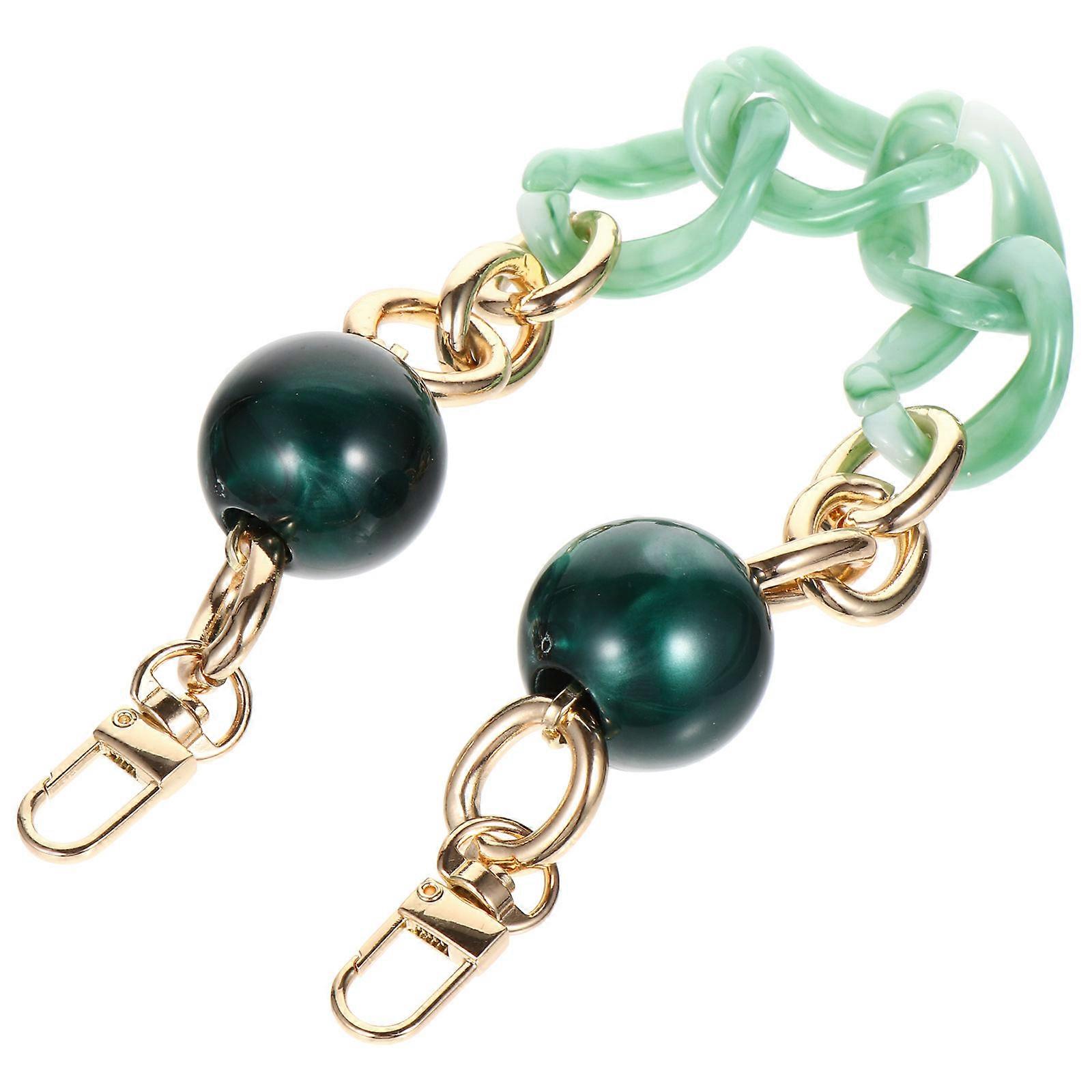 سلسلة حزام محفظة متعددة الاستخدامات أخضر 9.04X1.18X1.18 بوصة حزام حقيبة يد من الراتنج 1 مجموعة