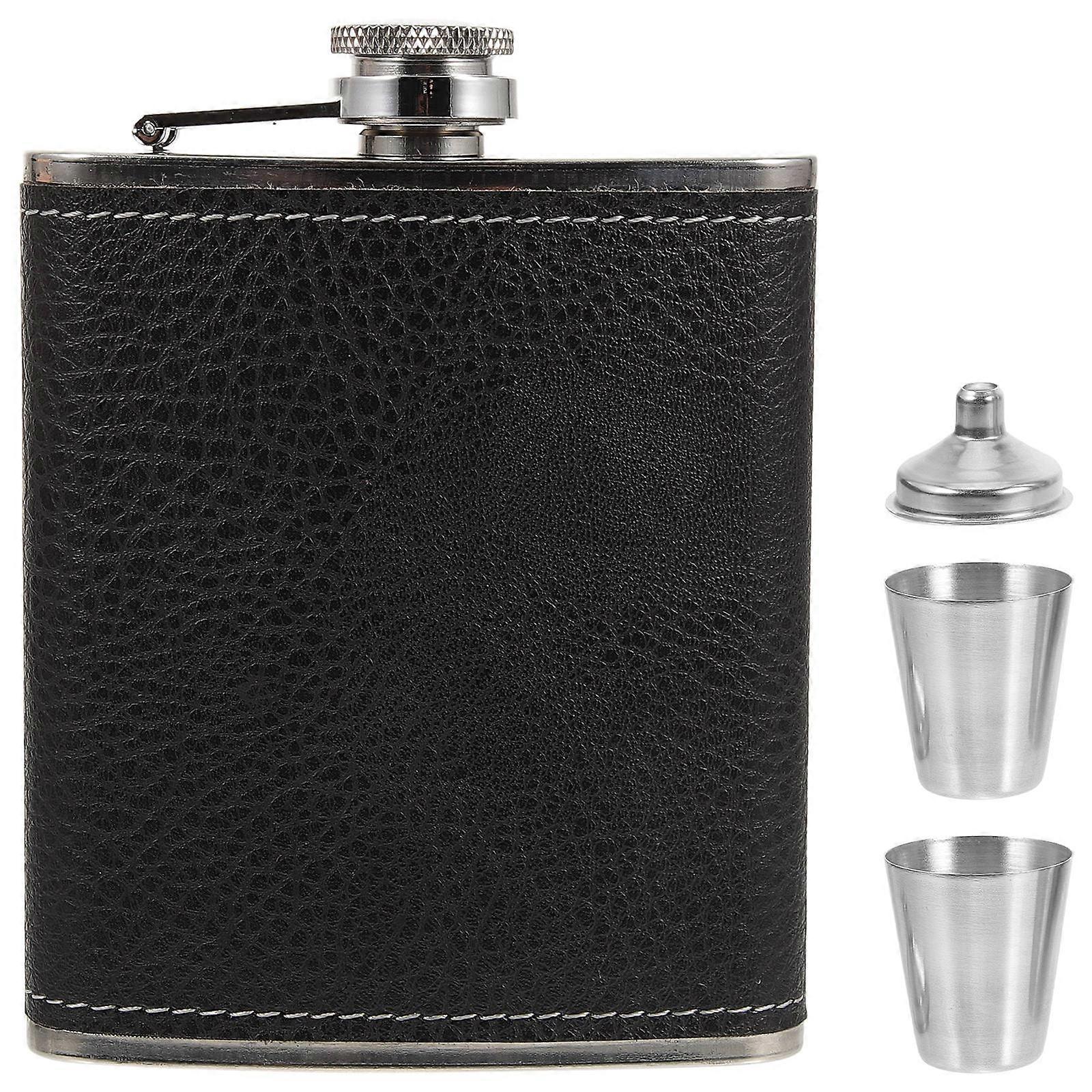 Stainless Steel Leak Proof Liquor Hip Flask Set with Funnel for Camping, Hiking, and Outdoor Activities – Chic & Convenient Pocket Design
