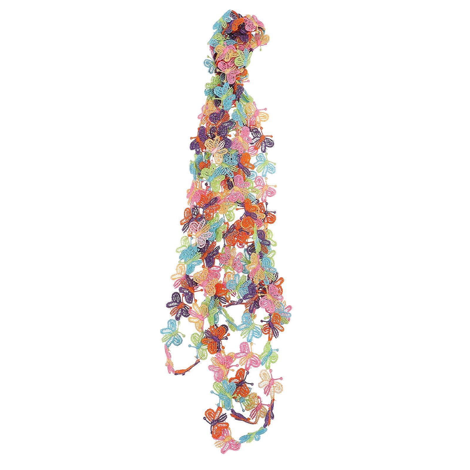 Flower Ribbon Trim Decorative Multi-Colored Diy Enthusiasts 450X2.6X1Cm 1Pcs