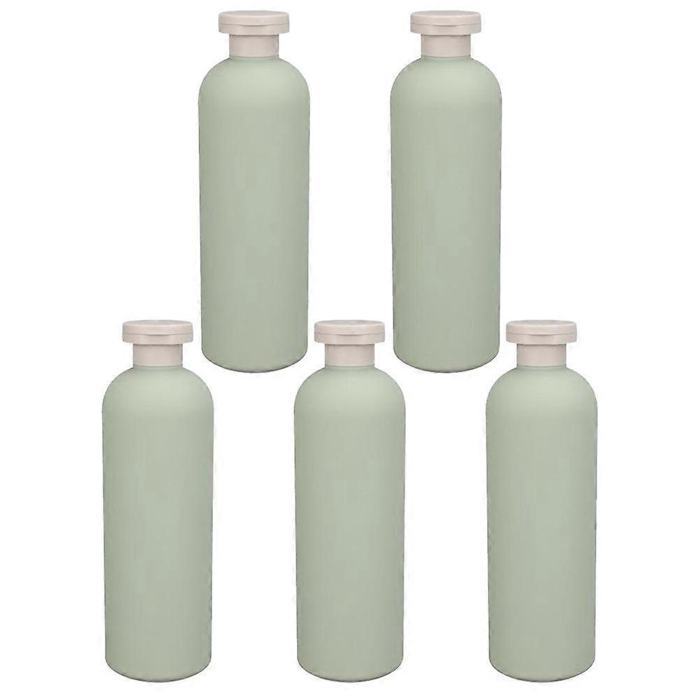 Bottles For Shampoo And Conditioner Dispenser Refillable Travel Small Green Plastic Leak-Proof 5Pcs
