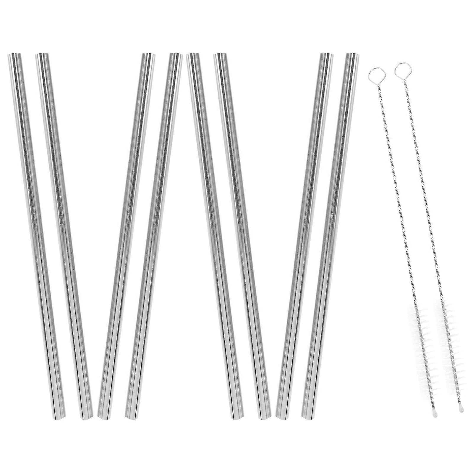 Stainless Steel Heart Shaped Reusable Drinking Straws with Cleaning Brush for Tumblers – Vibrant & Charming, Ideal for Cocktails and Smoothies