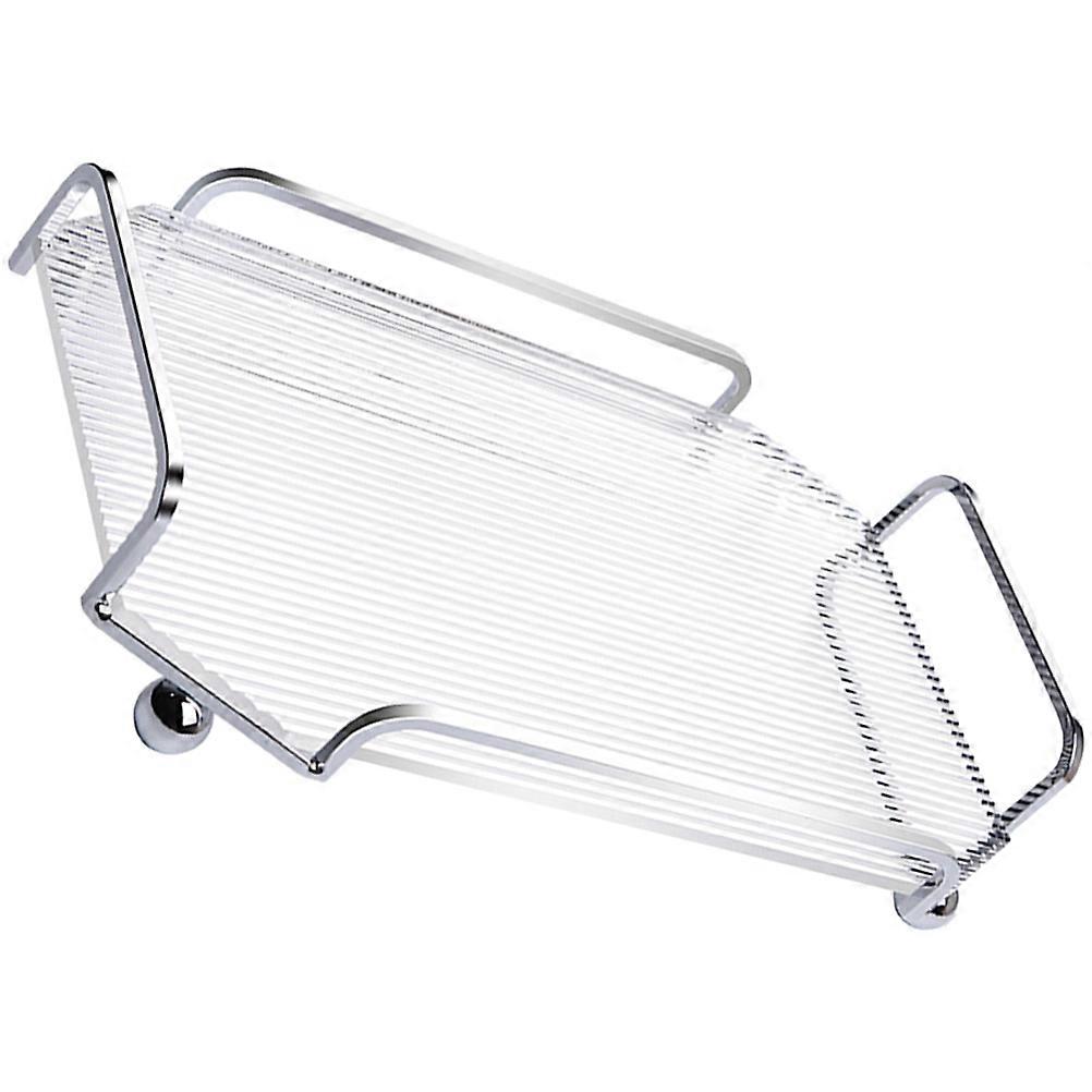 Daily Use Serving Tray For Food Storage Square Acrylic 32.2x19.4cm 1Pcs