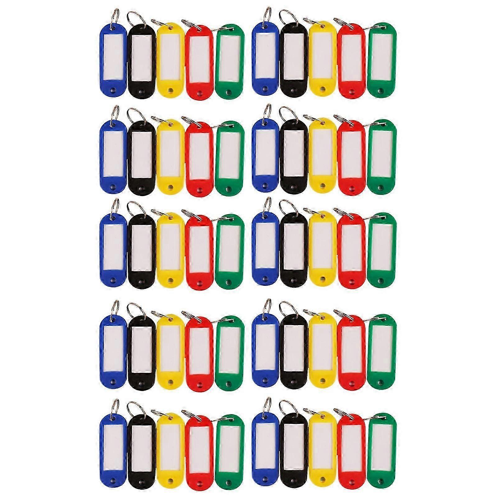 50Pcs ανάμεικτες ετικέτες μπρελόκ χρώματος που η απλή καθαρή εξάρτηση ετικετών ετικετών μπρελόκ χρώματος για την ταξινόμηση