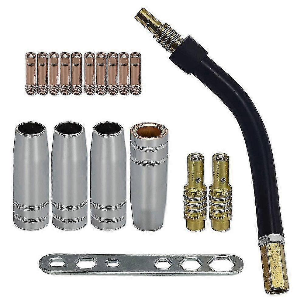 MB15 15AK Contact Tip 0.8mm M6 & Tips Holder Difuser & Shield Cup & Torch Neck for MB15 15AK MIG We
