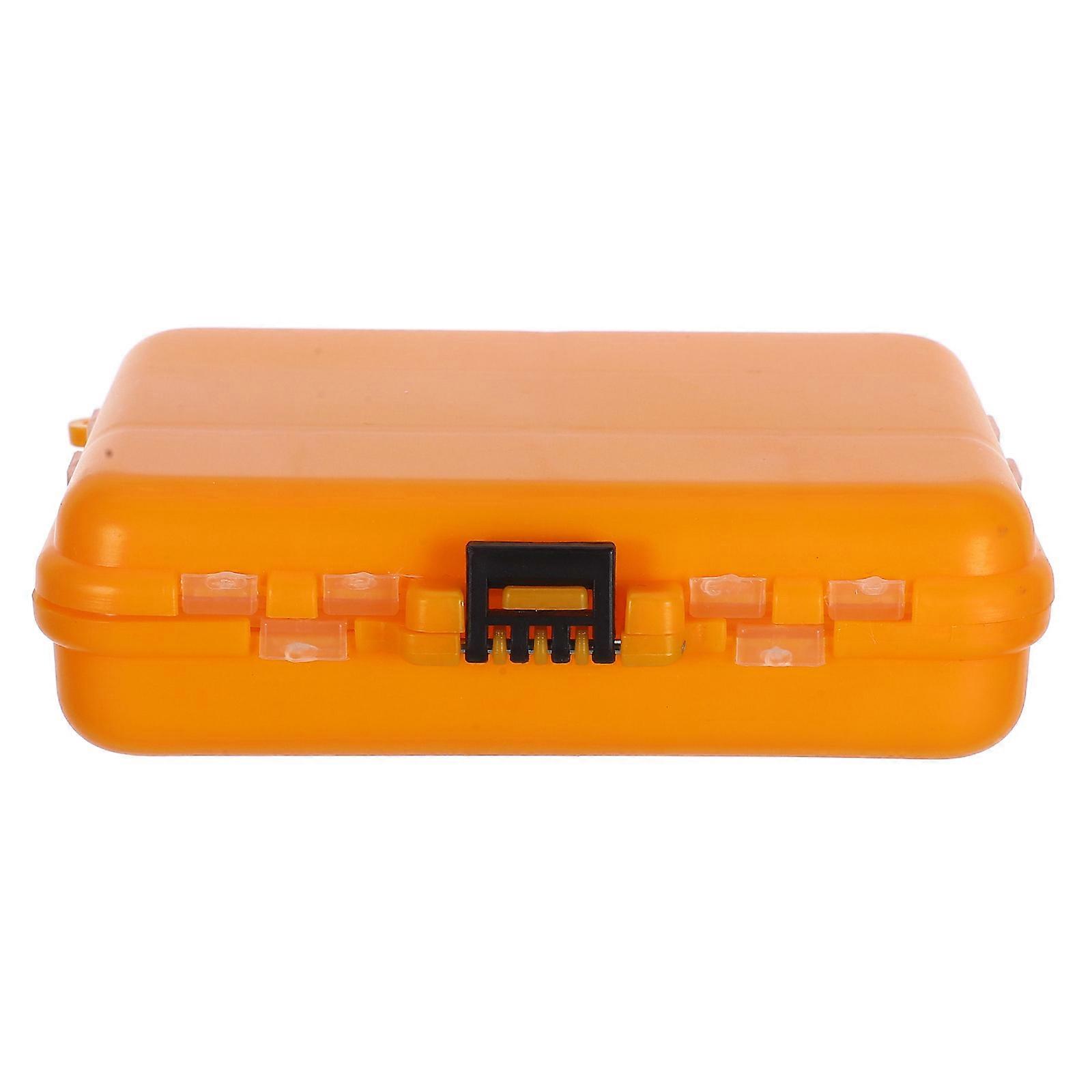 Fishing Tackle Case Rectangular Portable Fishing Waterproof Outdoor Fishing Tools Container 12.20X10.50X3.40CM 1Pcs