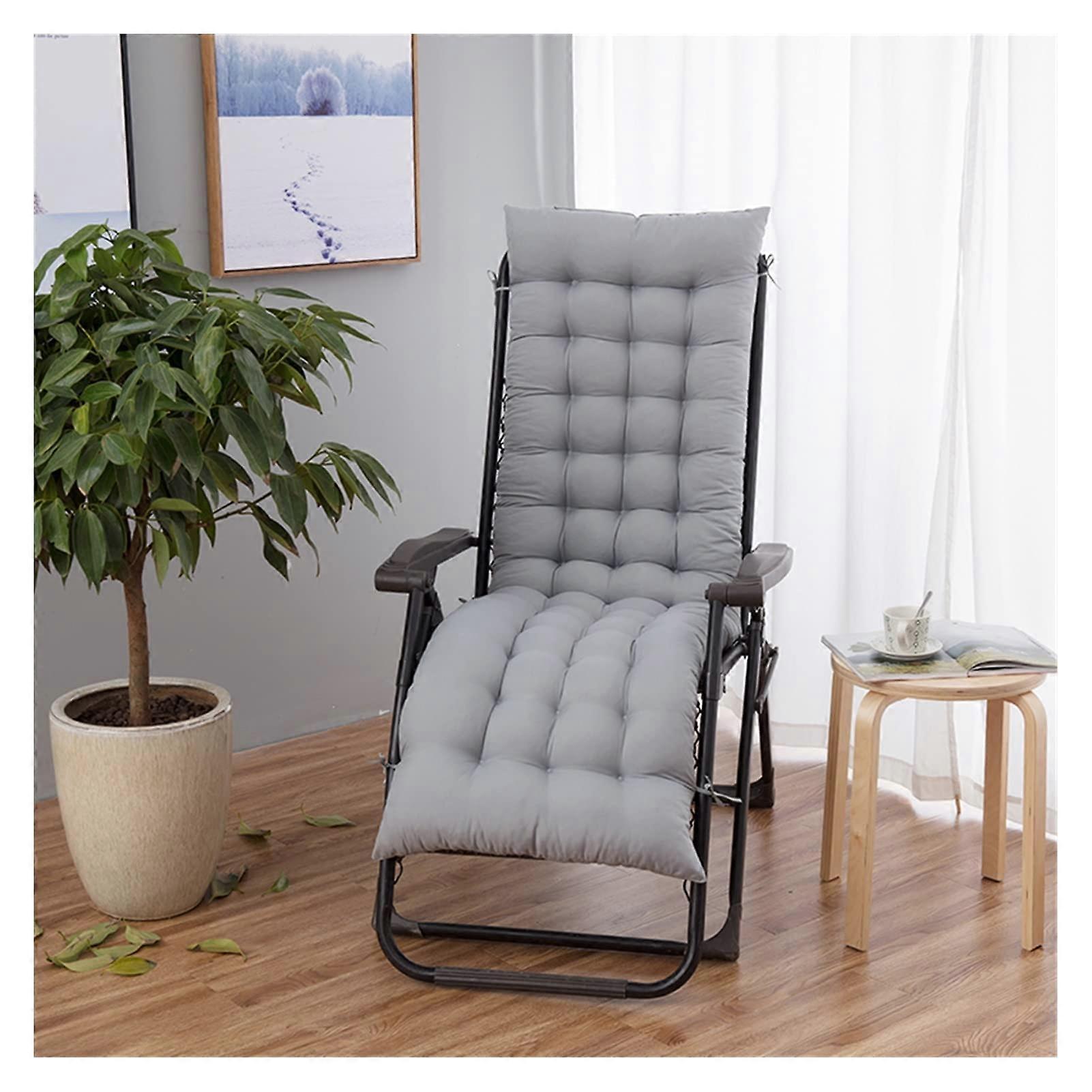 Rocking Chair Cushion For Patio Lounge, Thick Memory Foam, Non-Slip, With Backrest Straps, 52 x 160 cm, Style 6