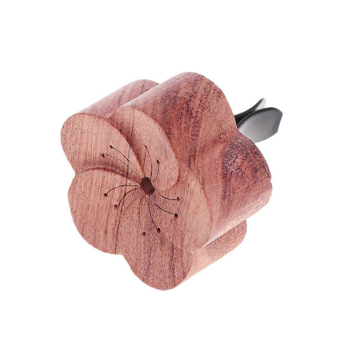 Car Aromatherapy Diffuser Air Freshener Fragrance Accessory Vent Clip Design Brown 4.50x4.50x2.00cm Odor Elimination 1Pack