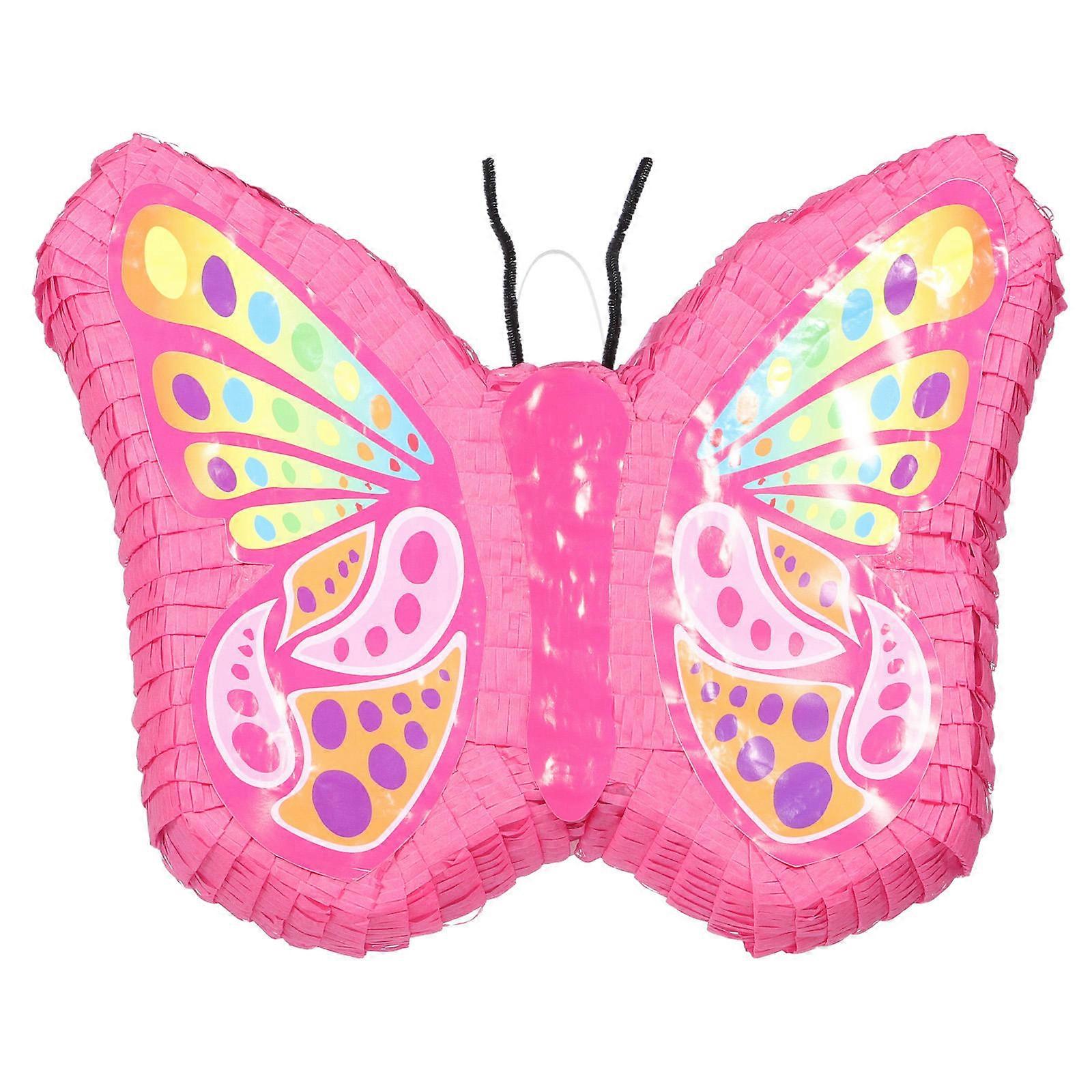 Birthday Party Supplies Butterfly Shaped Pinata Toy For Kids Candy Container 52.00X40.00X8.00Cm 1Pack