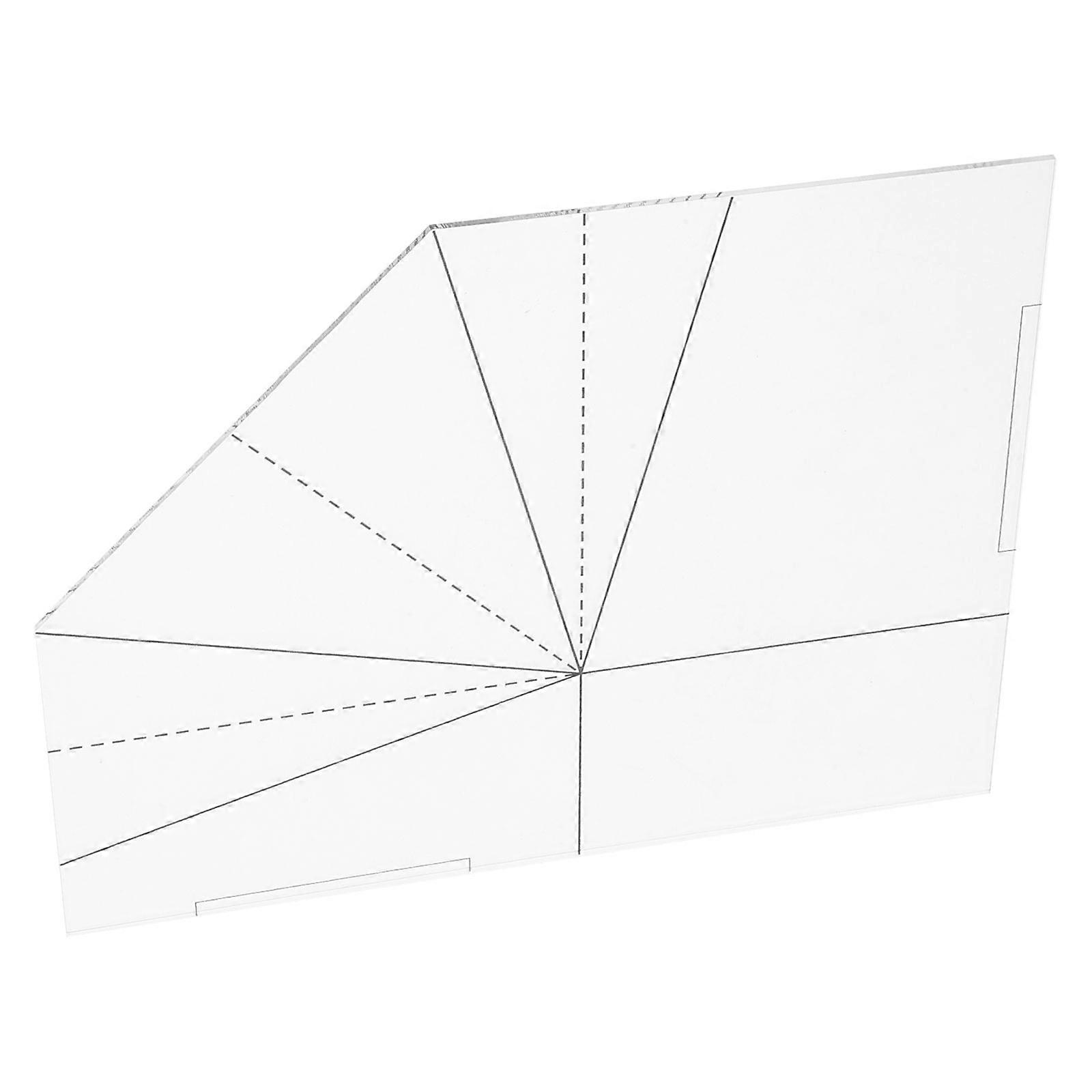 被子切割模板亚克力缝纫尺,用于制作 DIY 项目 20.30X15.60X0.20CM 缝纫测量 1 件装