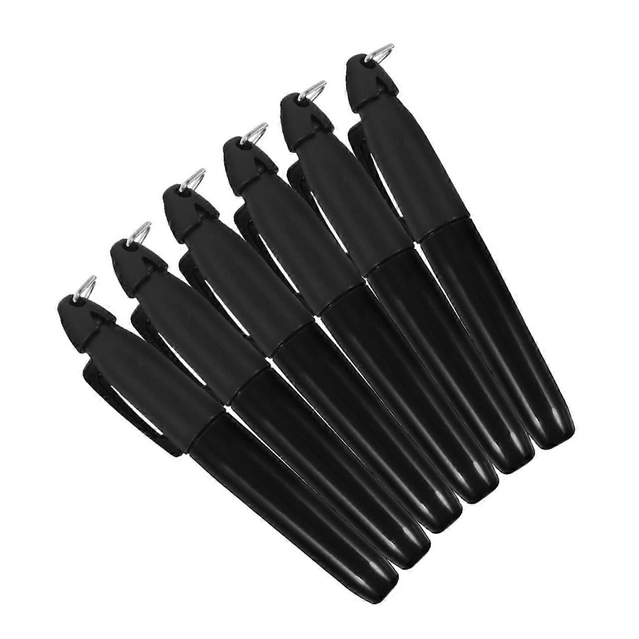 Golf Ball Marker Pens - 6 Pack Black Golf Liner Line Marking Tools for Accurate Golf Ball Customization and Design