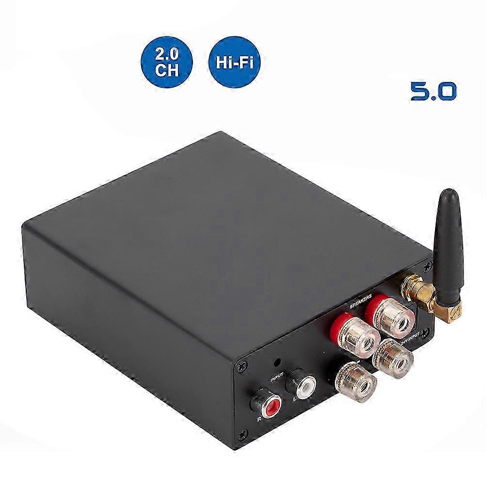 Bluetooth 5.0 Stereo Sound Power Amplifier Class D Mini Hi-Fi Digital Speaker Amp Audio Receiver US Plug